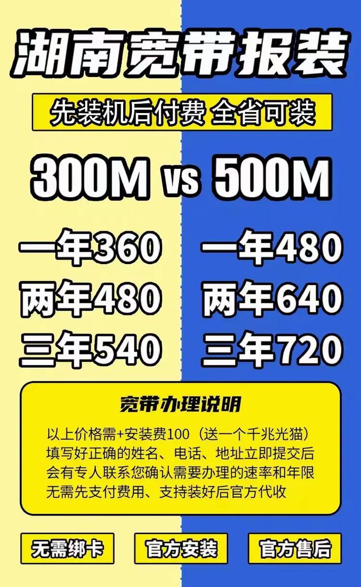 300M移动宽带多少钱？
