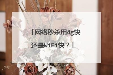 无线快还是4G快？