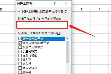 如何取消对工作表的密码保护