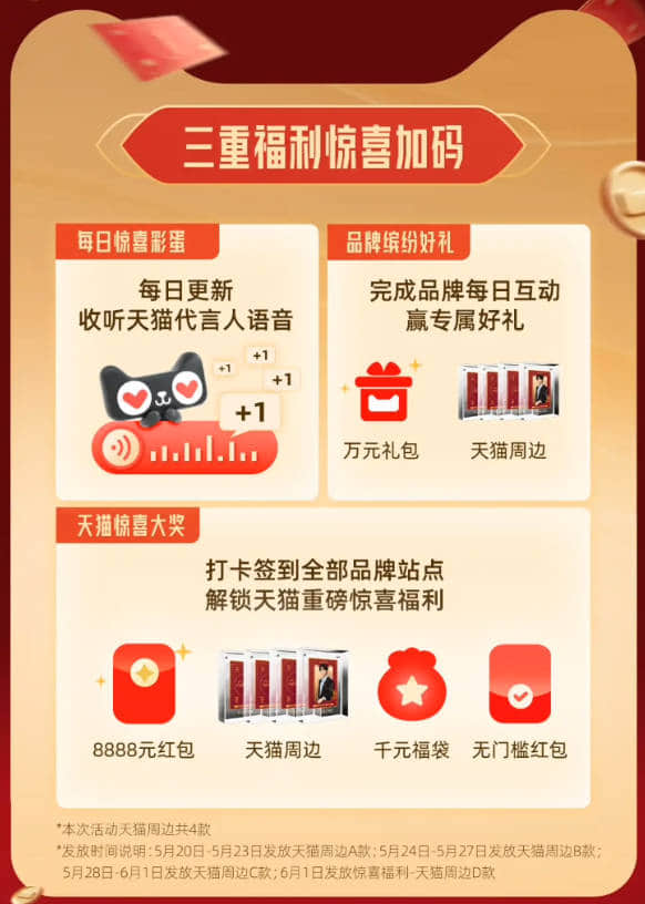 天猫618年中狂欢节好牌福利站红包如何获取？
