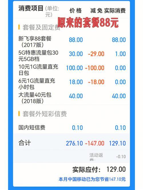 山西移动88元套餐介绍