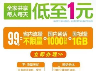 电话副卡：共享套餐，方便实惠